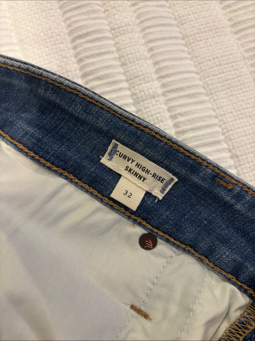 Madewell Women’s Curvy High Rise Skinny Jeans 32 - Picture 8 of 9